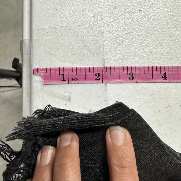 Levi's Womens 501 Grunge Shorts W32 Black Fringe Raw Hem Button Fly Distressed - Picture 13 of 13